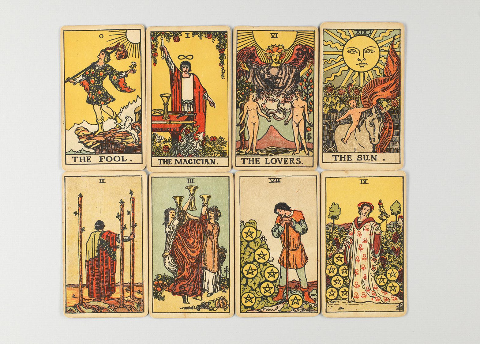 Planches Rider–Waite–Smith : majeurs et mineures illustrées