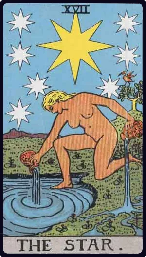 L’Étoile, carte du tarot Rider–Waite