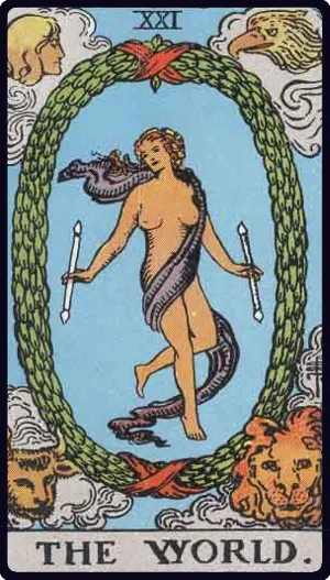 Le Monde, carte du tarot Rider–Waite